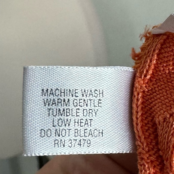 St. Croix Mondo Uomo Orange VNeck Cotton Blend Long Sleeve Luxury Sweater Large - Picture 7 of 9